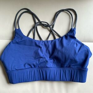 Vie active gray and navy sports bra